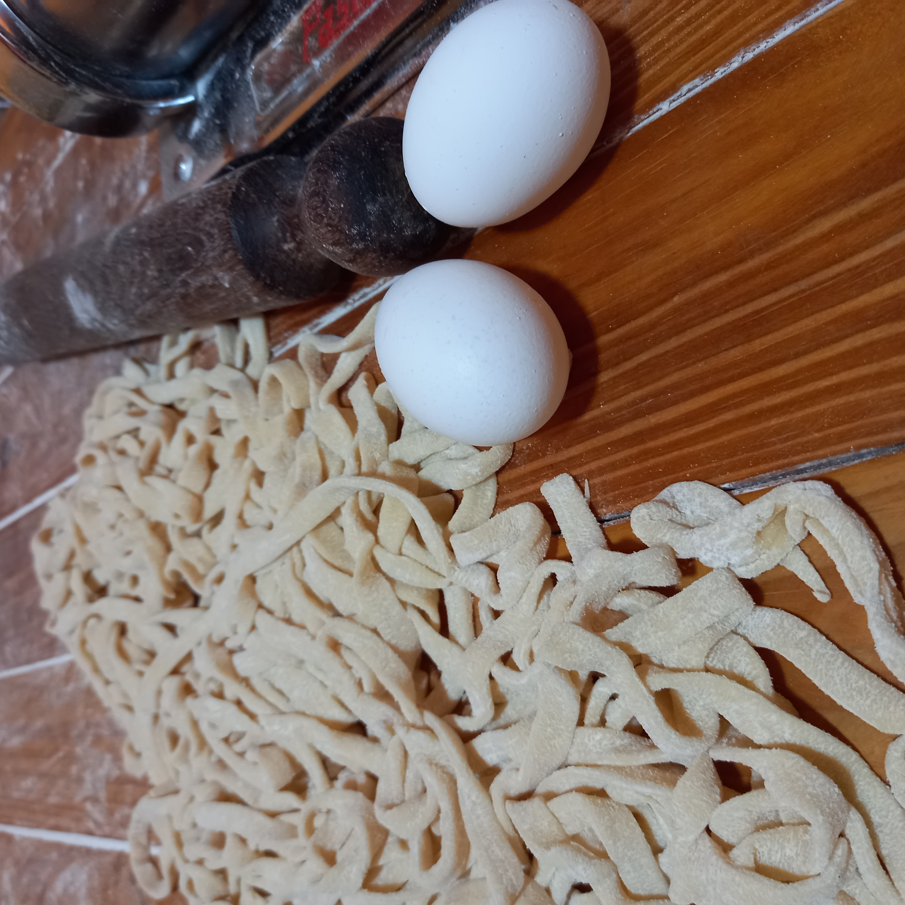 Fideos al huevo